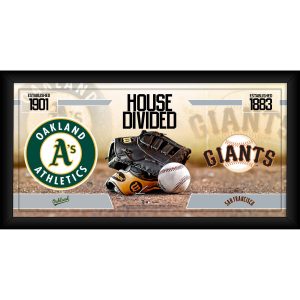 Athletics vs. San Francisco Giants Framed 10" x 20" House Divided Baseball Collage