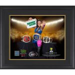 Bayley Framed 16" x 20" Grand Slam Champion Collage with a Piece of Match-Used Canvas - Limited Edition of 500