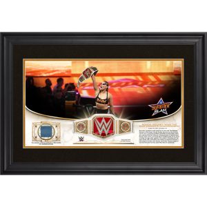 Ronda Rousey WWE Framed 10" x 18" 2018 SummerSlam Golden Moments Collage with a Piece of Match-Used Canvas - Limited Edition of 250