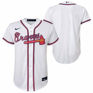 Atlanta Braves Nike Official Replica Home Jersey - Youth
