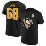 Pittsburgh Penguins Iconic Name & Number Graphic T-Shirt - Black - Jager - Mens