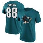 San Jose Sharks Iconic Name & Number Graphic T-Shirt - Teal - Burns 88 - Mens