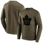 Toronto Maple Leafs Iconic Preferred Logo Graphic Crew Sweatshirt - Khaki - Mens
