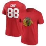 Chicago Blackhawks Iconic Name & Number Graphic T-Shirt - Red -Kane 88 - Mens
