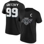 Los Angeles Kings Iconic Name & Number Graphic T-Shirt - Black - Wayne Gretsky 99 - Mens