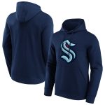 Seattle Kraken Iconic Primary Colour Logo Graphic Hoodie - Navy - Mens