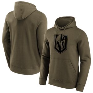 Vegas Golden Knights Iconic Preferred Logo Graphic Hoodie - Khaki - Mens