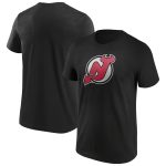 New Jersey Devils Iconic Primary Colour Logo Graphic T-Shirt - Black - Mens