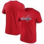 Washington Capitals Iconic Primary Colour Logo Graphic T-Shirt - Red -Mens