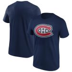 Montreal Canadiens Iconic Secondary Colour Logo Graphic T-Shirt - Navy - Mens