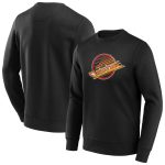 Vancouver Canucks True Classics Vintage Graphic Crew Sweatshirt - Black - Mens