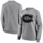 Montreal Canadiens Iconic Mono Logo Graphic Crew Sweatshirt - Sports Grey - Womens