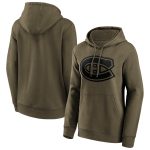 Montreal Canadiens Iconic Preferred Logo Graphic Hoodie - Khaki - Womens