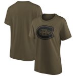 Montreal Canadiens Iconic Preferred Logo Graphic T-Shirt - Khaki - Womens