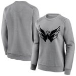 Washington Capitals Iconic Mono Logo Graphic Crew Sweatshirt - Sports Grey - Womens