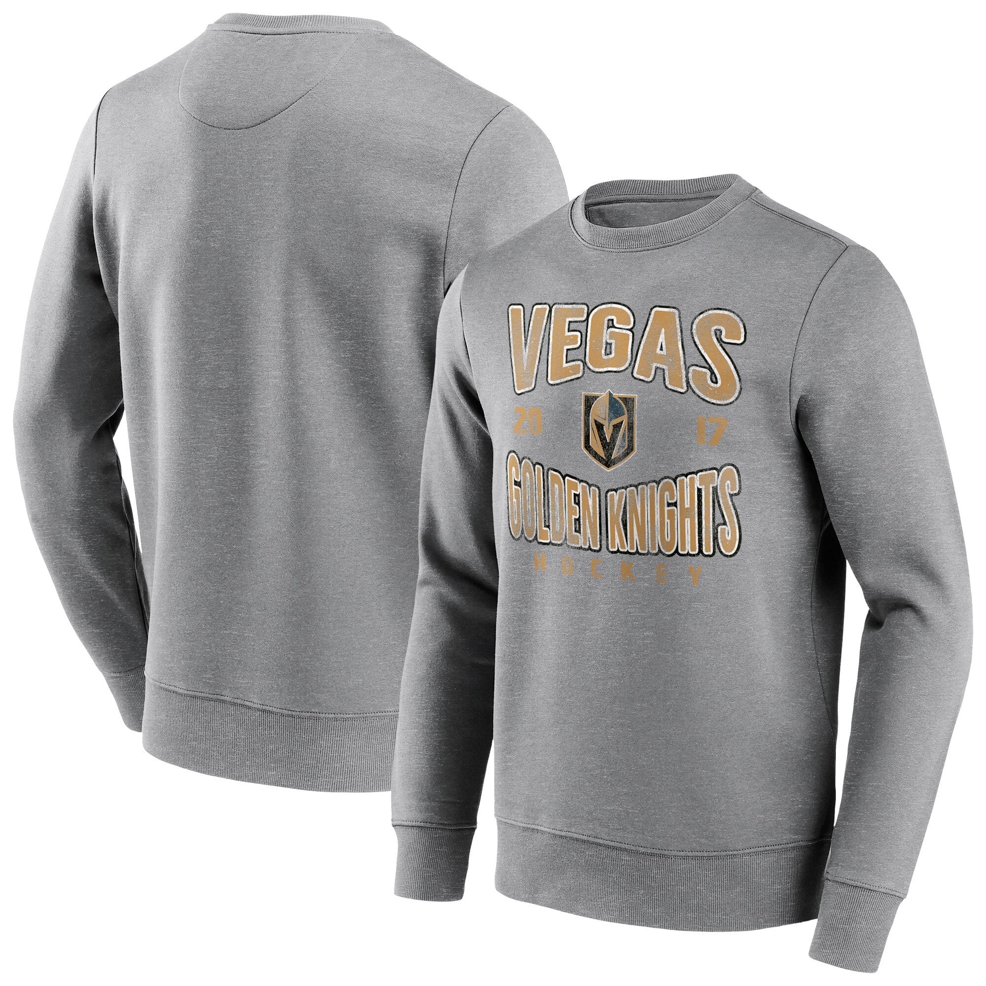 Vegas Golden Knights Wave Off Vintage Crew Sweatshirt – Sports Grey – Mens Vegas Golden Knights Wave Off Vintage Crew Sweatshirt - Sports Grey - Mens