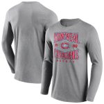 Montreal Canadiens Wave Off Long Sleeve T-Shirt - Sports Grey - Mens