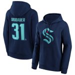 Seattle Kraken Iconic Name & Number Graphic Hoodie - Philipp Grubauer 31 - Womens