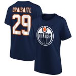 Edmonton Oilers Iconic Name & Number Graphic T-Shirt - Leon Draisaitl 29 - Womens
