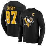 Pittsburgh Penguins Iconic Name & Number Graphic Crew Sweatshirt - Sidney Crosby 87 - Mens