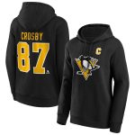 Pittsburgh Penguins Iconic Name & Number Graphic Hoodie - Sidney Crosby 87 - Womens