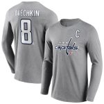 Washington Capitals Name & Number Graphic Long Sleeve T-Shirt - Ovechkin 8 - Mens