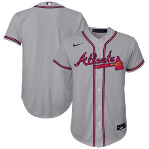 Atlanta Braves Nike Official Replica Road Jersey - Youth