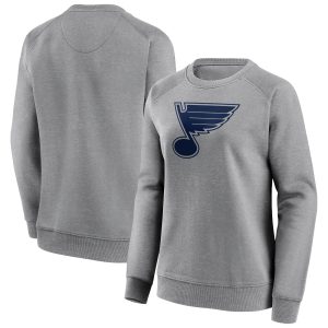 St. Louis Blues Mono Logo Graphic Crew Sweatshirt - Female