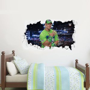 WWE John Cena Broken Wall Sticker – 120cm x 65cm height WWE John Cena Broken Wall Sticker - 120cm x 65cm height