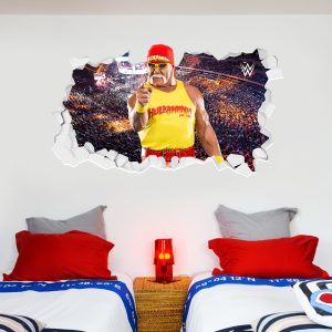 WWE Hulk Hogan Broken Wall Sticker - 60cm x 35cm height