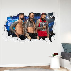 WWE Bloodline Broken Wall Sticker - 60cm x 35cm height