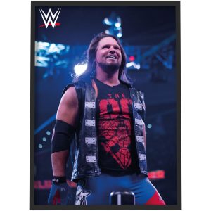 WWE AJ Styles In Ring Poster - Framed A3