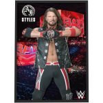 WWE AJ Styles Crowd Poster - Framed A3