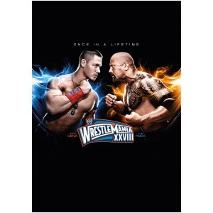 WWE John Cena The Rock Once in a Lfetime Flames Graphic Poster - Unframed A2
