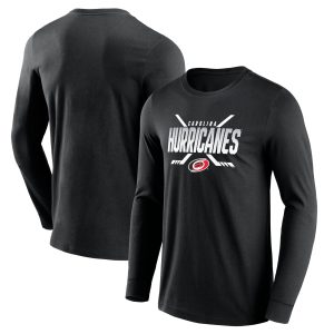Carolina Hurricanes Iconic Crossed Stick Graphic Long Sleeve T-Shirt - Mens