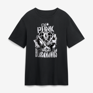 Men's Fanatics Black CM Punk x Chicago Blackhawks T-Shirt