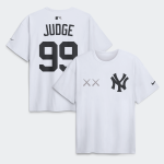 Men's Nike x KAWS Aaron Judge White New York Yankees Name & Number Max90 T-Shirt