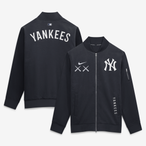 Men's Nike x KAWS Navy New York Yankees Dugout Bomber Full-Zip Jacket
