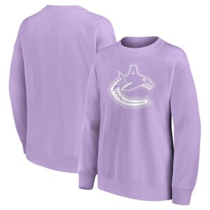 Vancouver Canucks Mono Logo Graphic Oversized Crew Sweatshirt - Womens