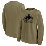 Vancouver Canucks Mono Logo Graphic Oversized Crew Sweatshirt - Womens