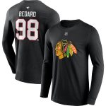 Chicago Blackhawks Name & Number Long Sleeve T-Shirt - Connor Bedard - Mens