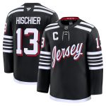 Men's Fanatics Nico Hischier Black New Jersey Devils Alternate Premium Jersey