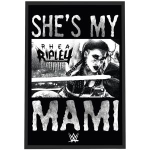 WWE Rhea Ripley She's My Mami Poster - Framed A3