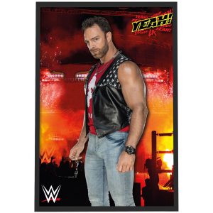 WWE LA Knight Crowd Poster - Framed A3