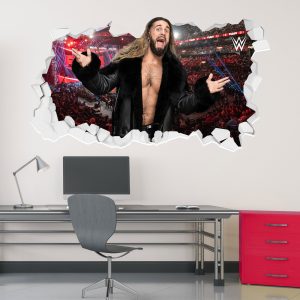 WWE Seth Rollins Broken Wall Sticker - 120cm width x 65cm height