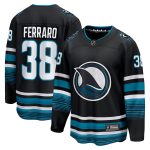 San Jose Sharks Fanatics Replica Alternate Breakaway Jersey - Black - Mario Ferraro - Mens