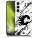 Calgary Flames NHL Marble Pattern Graphic Phone Case - Samsung