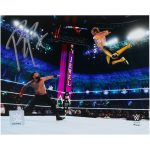 Roman Reigns WWE Autographed 8" x 10" Crown Jewel 2022 vs. Logan Paul Photograph