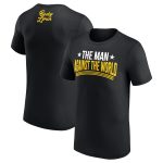 WWE Becky Lynch The Man Against The World T-Shirt - Black - Mens