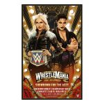 WrestleMania 39 Charlotte Flair vs. Rhea Ripley 24" x 36" Jonathan Bartlett Art Print